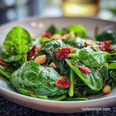 Spinach Salad Recipe in 25 Minutes with Bacon Recipe Card