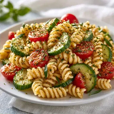 Zesty Cucumber Pasta Salad for 8 Servings