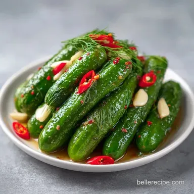 Zesty Garlic Spicy Pickles in 30 Min