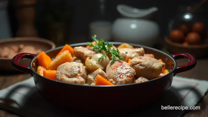 Cocotte-Braised Guinea Fowl: A Rustic Delight
