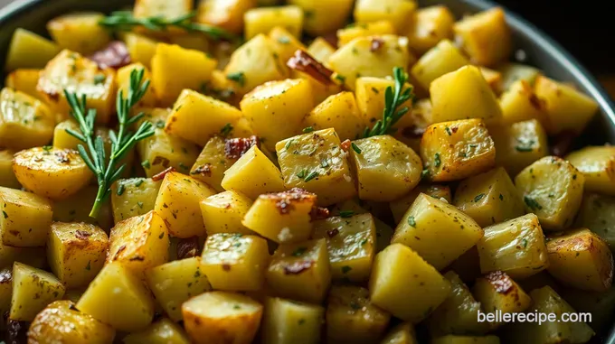 Crispy Garlic Herb Roasted Potatoes: Pub-Style Perfection at Home