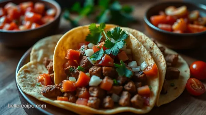 Spicy Chorizo Tacos with Fresh Salsa and Creamy Avocado
