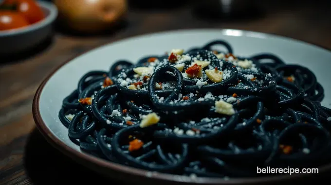 Squid Ink Pasta Delight: A Taste of the Ocean