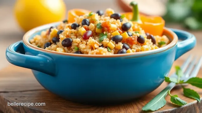 Stuffed Orange Bell Peppers with Quinoa and Black Beans