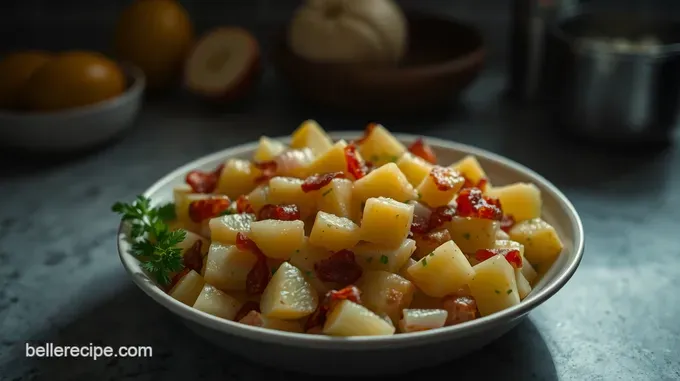 Traditional German Potato Salad with a Tangy Twist