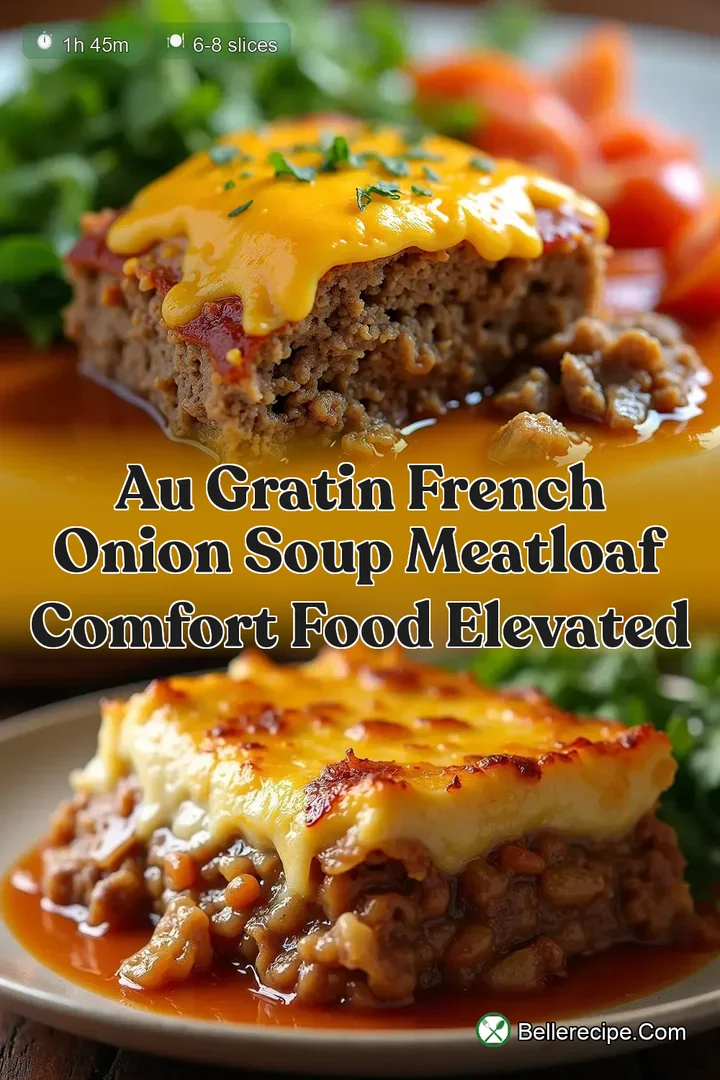 Au Gratin French Onion Soup Meatloaf Comfort Food Elevated