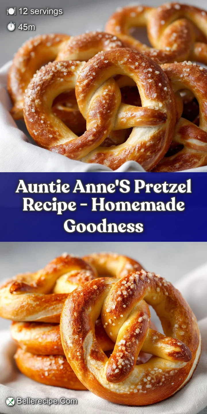 Close-up of a soft pretzel, revealing its chewy texture and golden-brown crust, generously coated in glistening coarse sal...