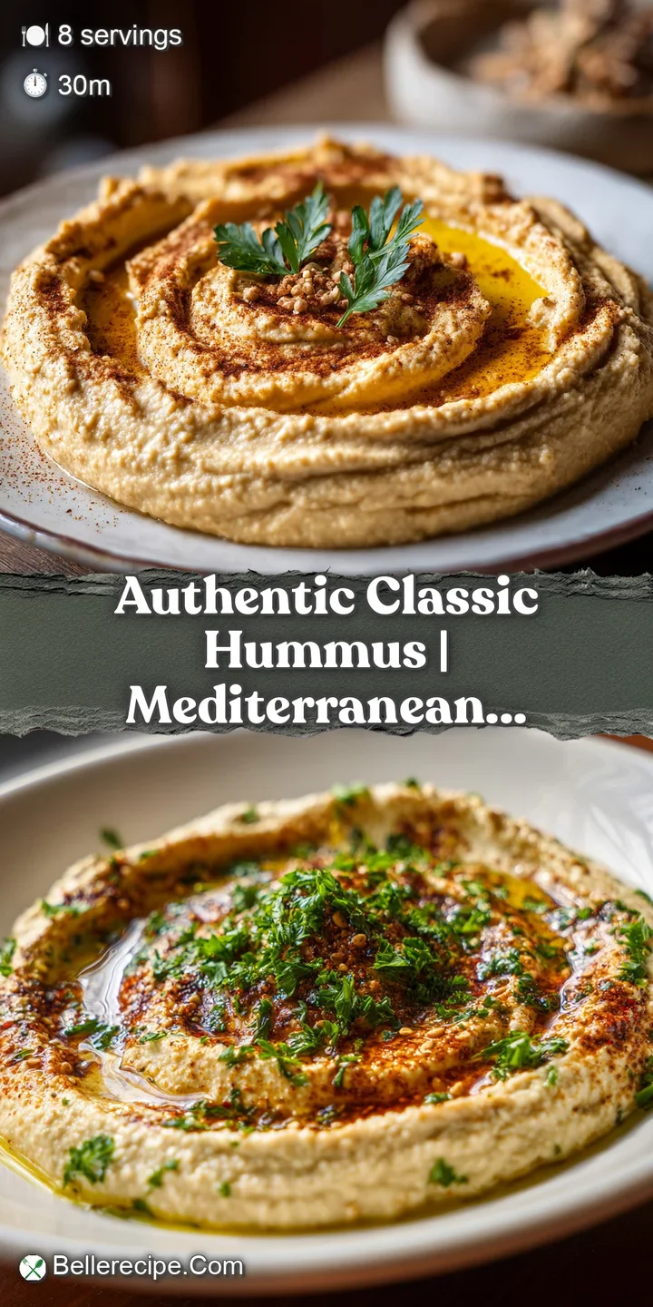 A close-up showcasing hummus's velvety texture, topped with golden olive oil, offering a glimpse of its creamy, earthy ric...