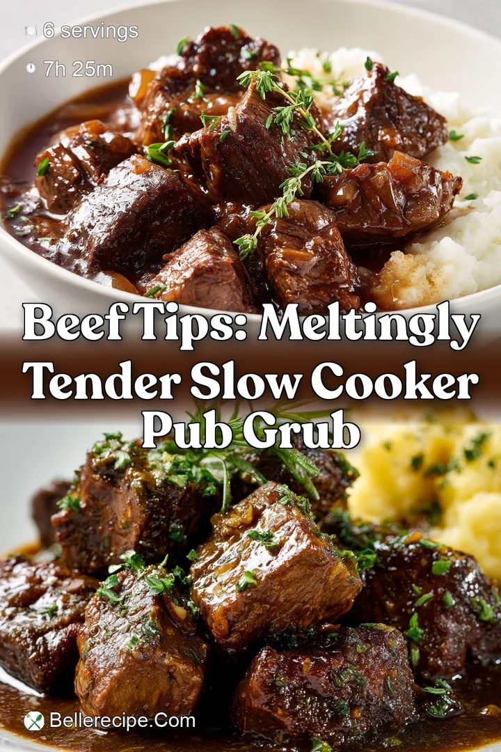 Beef Tips: Meltingly Tender Slow Cooker Pub Grub