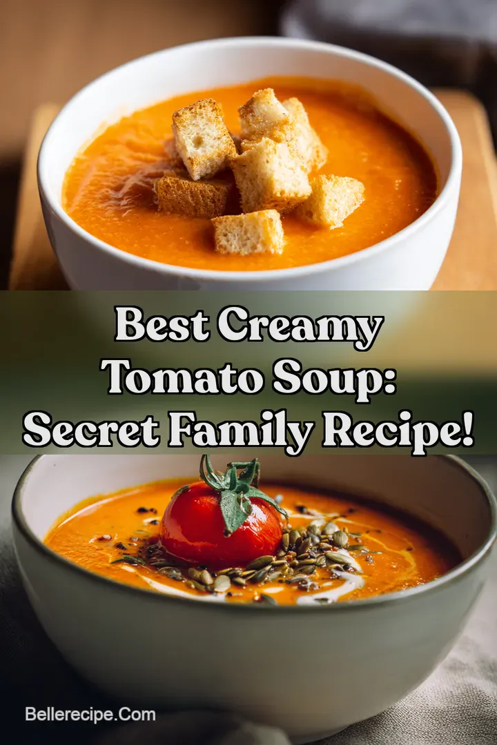 Best Creamy Tomato Soup: Secret Family Recipe! : PIN FOR LATER Best Creamy Tomato Soup: Secret Family Recipe!