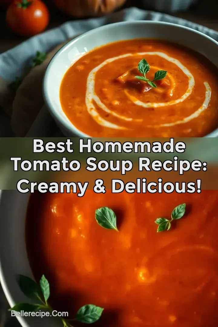 Best Homemade Tomato Soup Recipe: Creamy & Delicious!