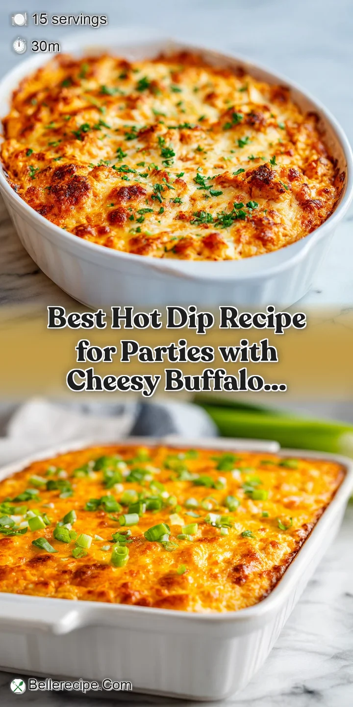 Close-up of a scoop of spicy, cheesy chicken dip with visible shredded chicken and a glossy, melted cheese topping.