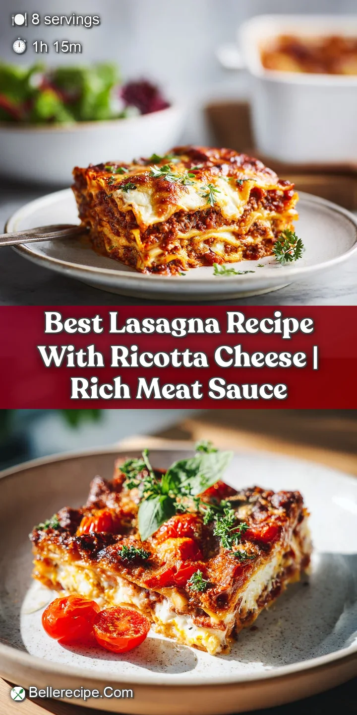 Close-up of lasagna, steam rising, highlighting melted cheese, herbed ricotta, and flavorful tomato sauce.