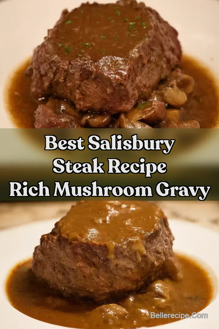 Best Salisbury Steak Recipe Rich Mushroom Gravy : PIN FOR LATER Best Salisbury Steak Recipe Rich Mushroom Gravy