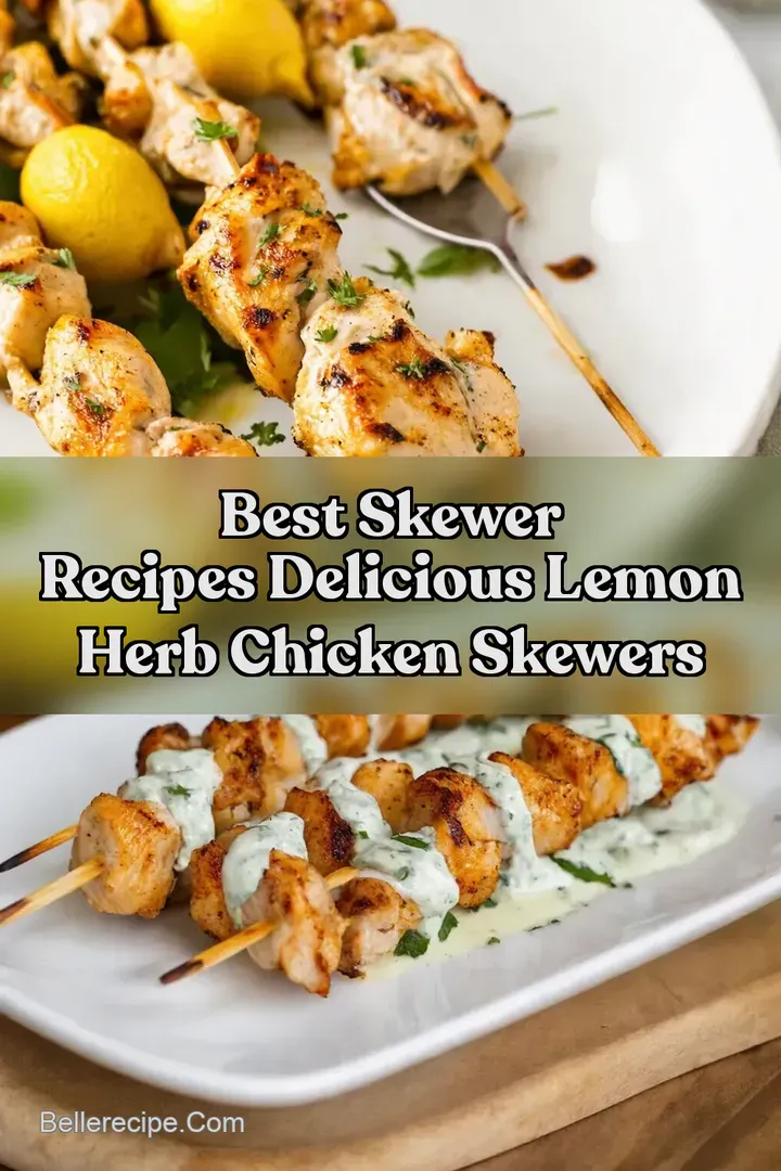Best Skewer Recipes Delicious Lemon Herb Chicken Skewers : PIN FOR LATER Best Skewer Recipes Delicious Lemon Herb Chicken Skewers