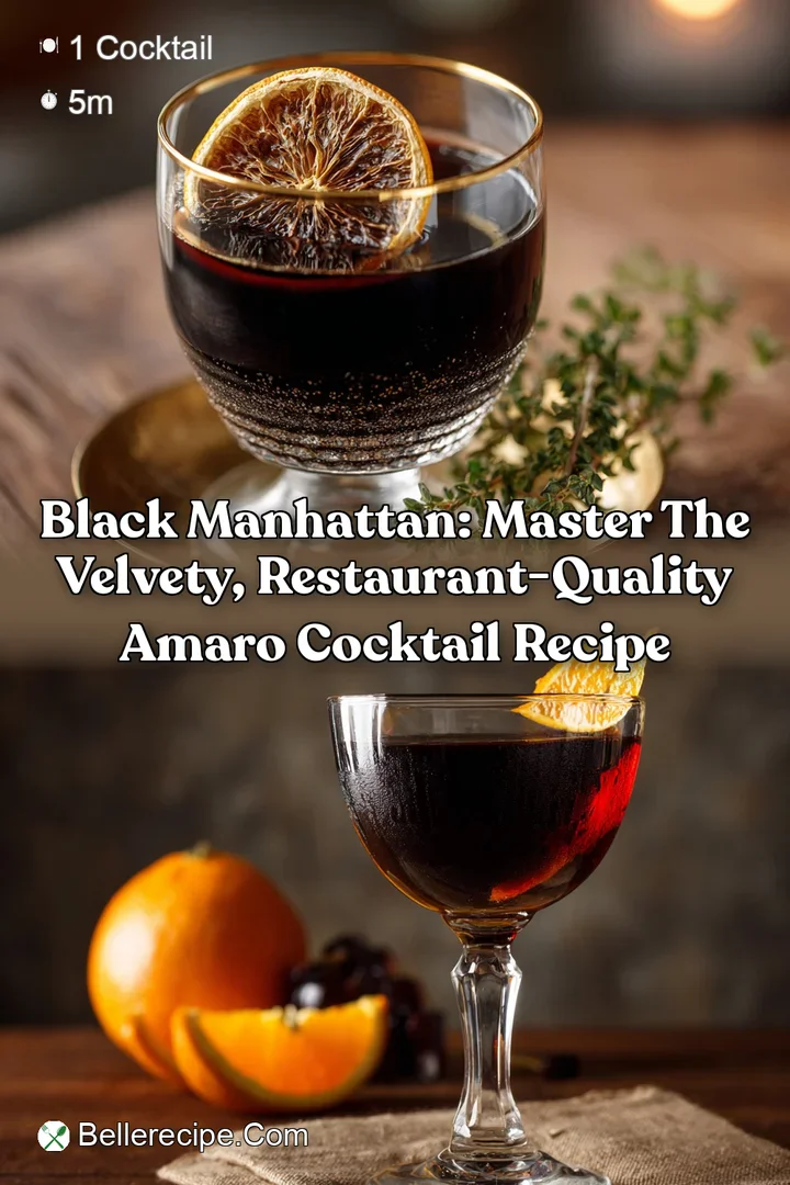 Black Manhattan: Master the Velvety Restaurant-Quality Amaro Cocktail Recipe