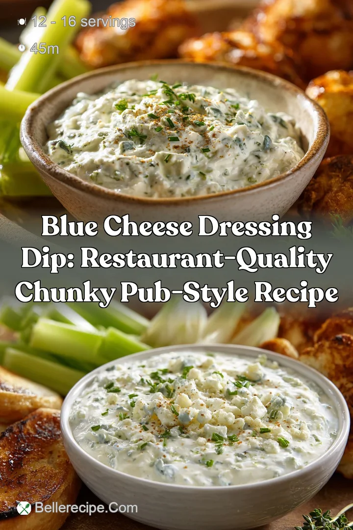 Blue Cheese Dressing Dip: Restaurant-Quality Chunky Pub-Style Recipe