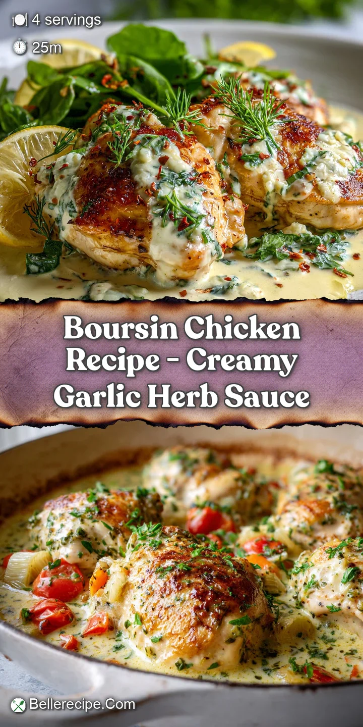 Close-up shows juicy seared chicken glistening with a rich, pale sauce. Bright flecks of green herbs add freshness.