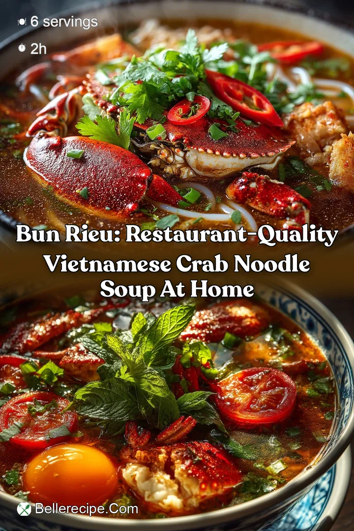 Bun Rieu: Restaurant-Quality Vietnamese Crab Noodle Soup at Home