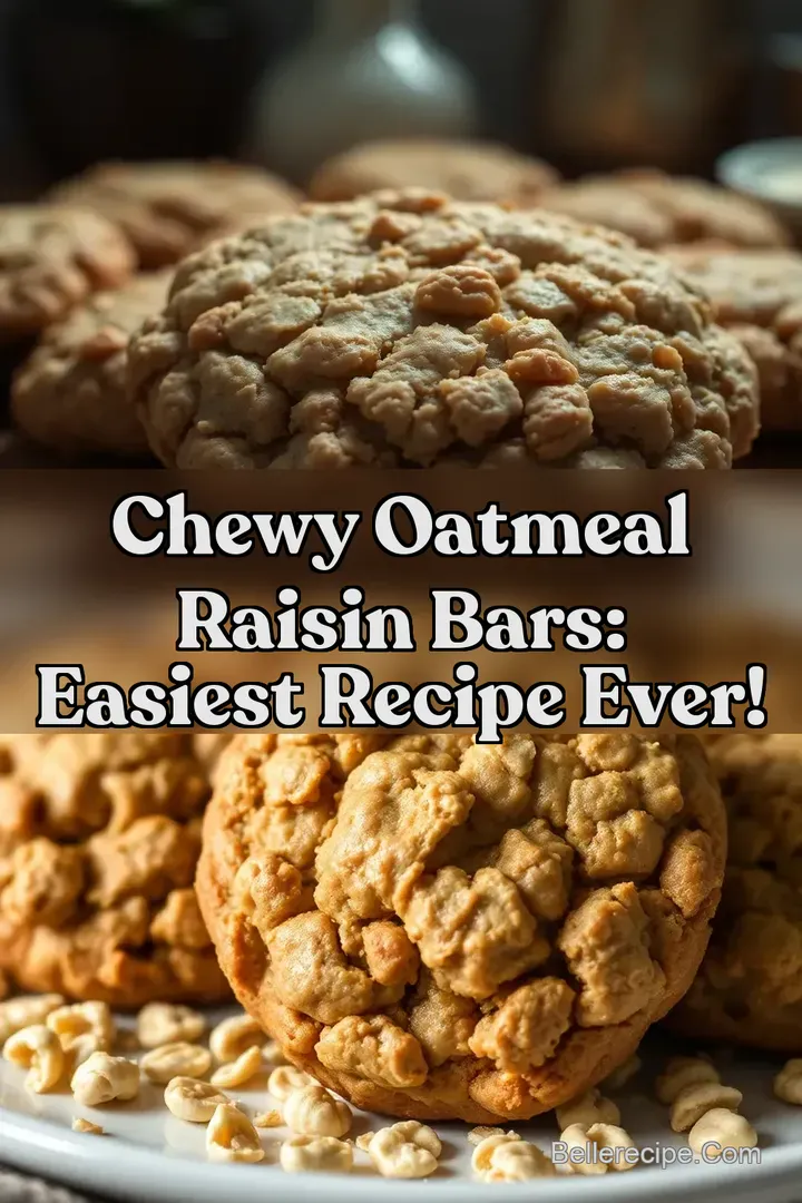 Chewy Oatmeal Raisin Bars: Easiest Recipe Ever!
