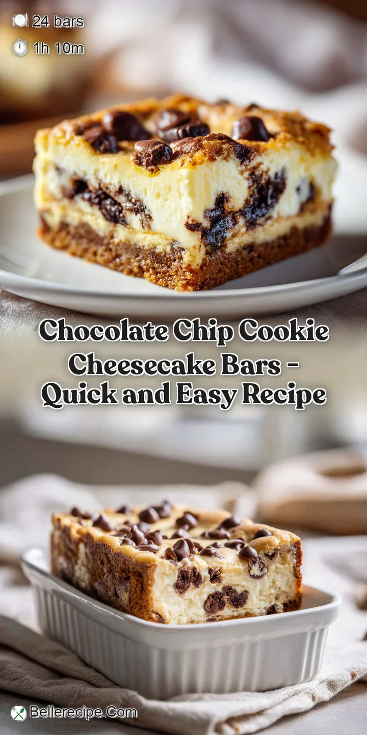 Close-up of a decadent bar, highlighting the golden cookie crust, rich cheesecake swirl, and molten chocolate chunks.