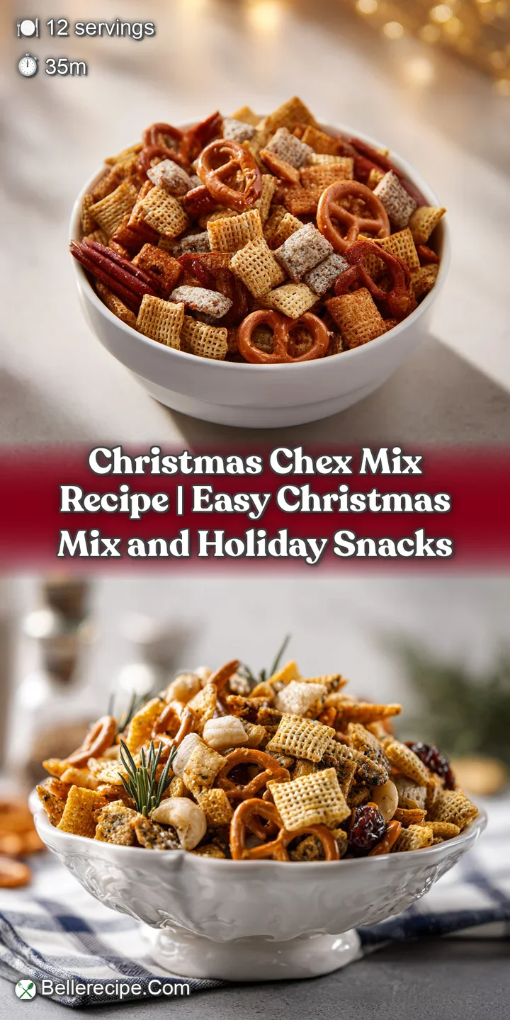 Close-up of crunchy white chocolate Chex mix clusters, sparkling with a sugary coating.