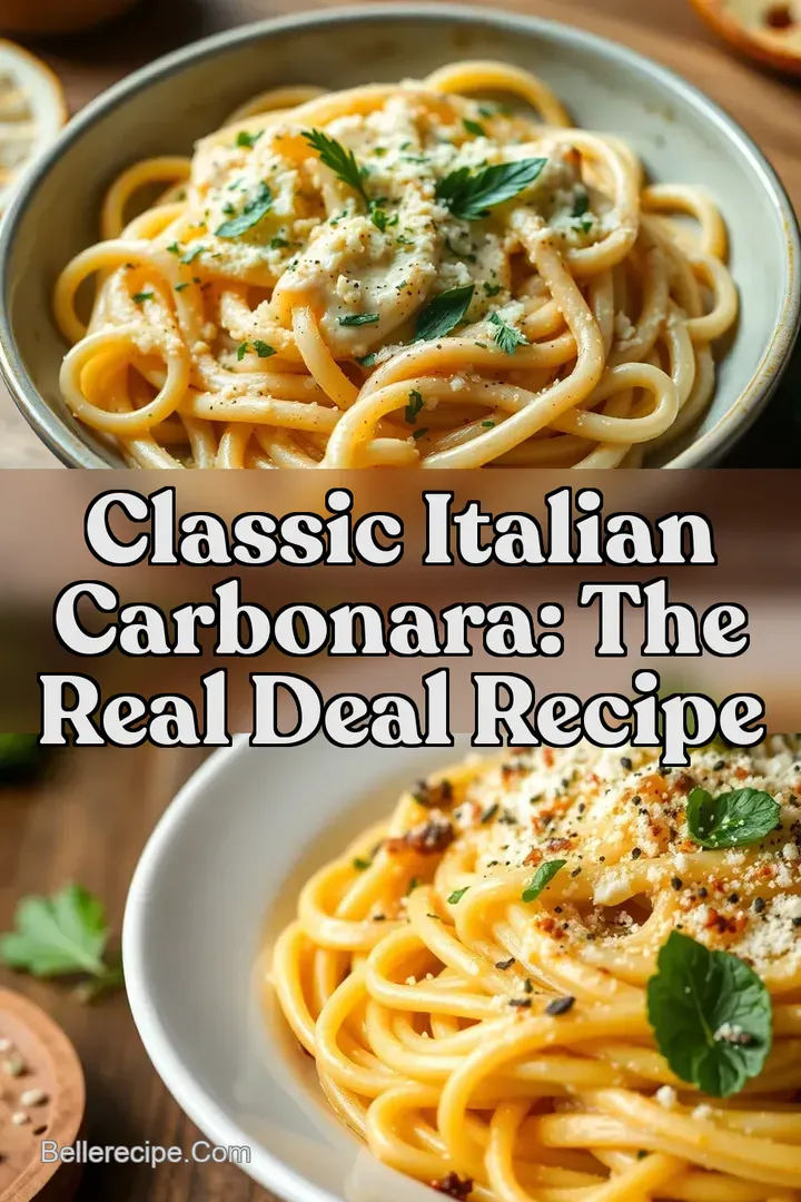 Classic Italian Carbonara: The Real Deal Recipe