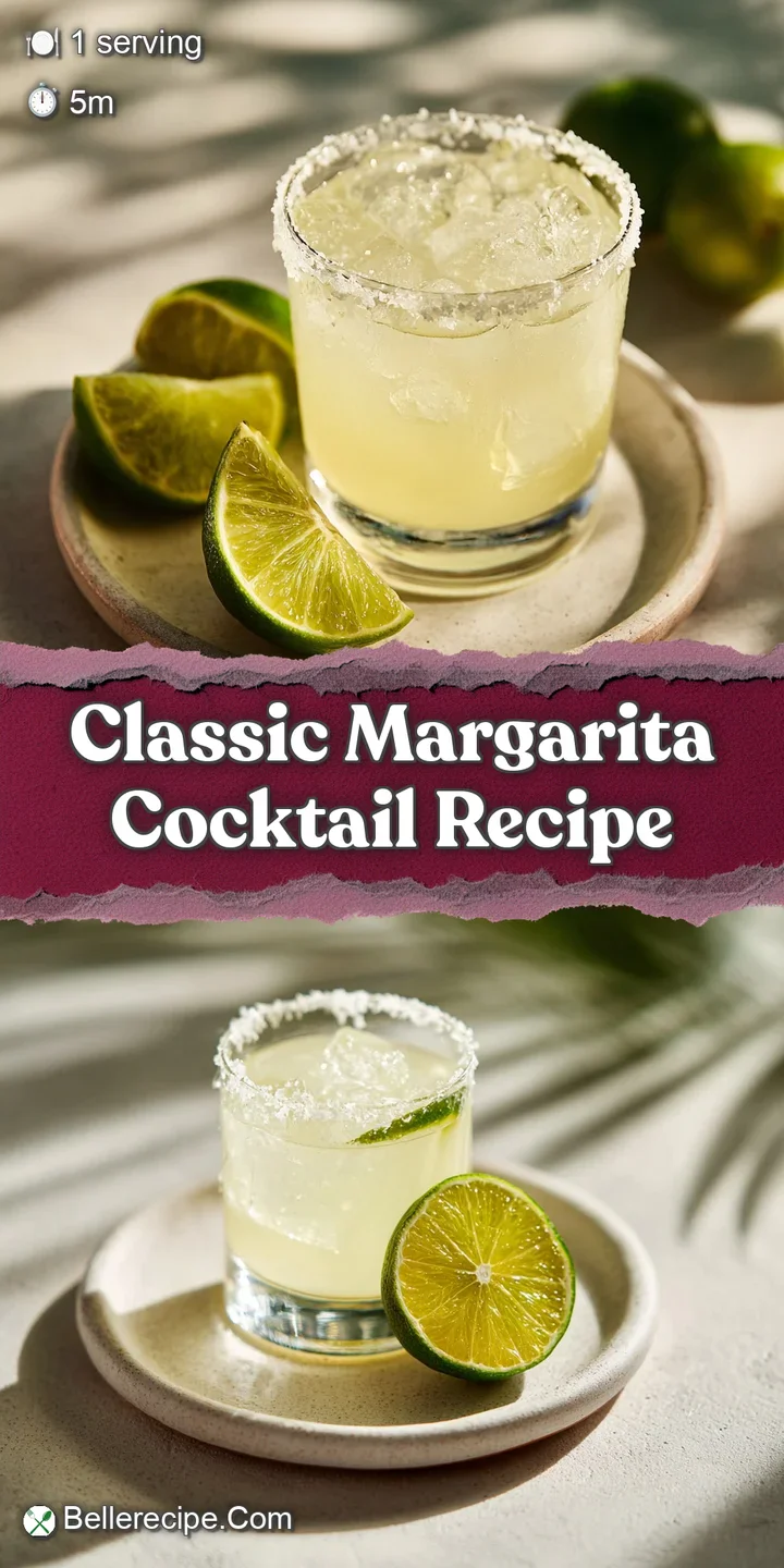 Close-up of a chilled margarita, the salt-rimmed glass catching the light. Condensation beads signal a refreshing drink.