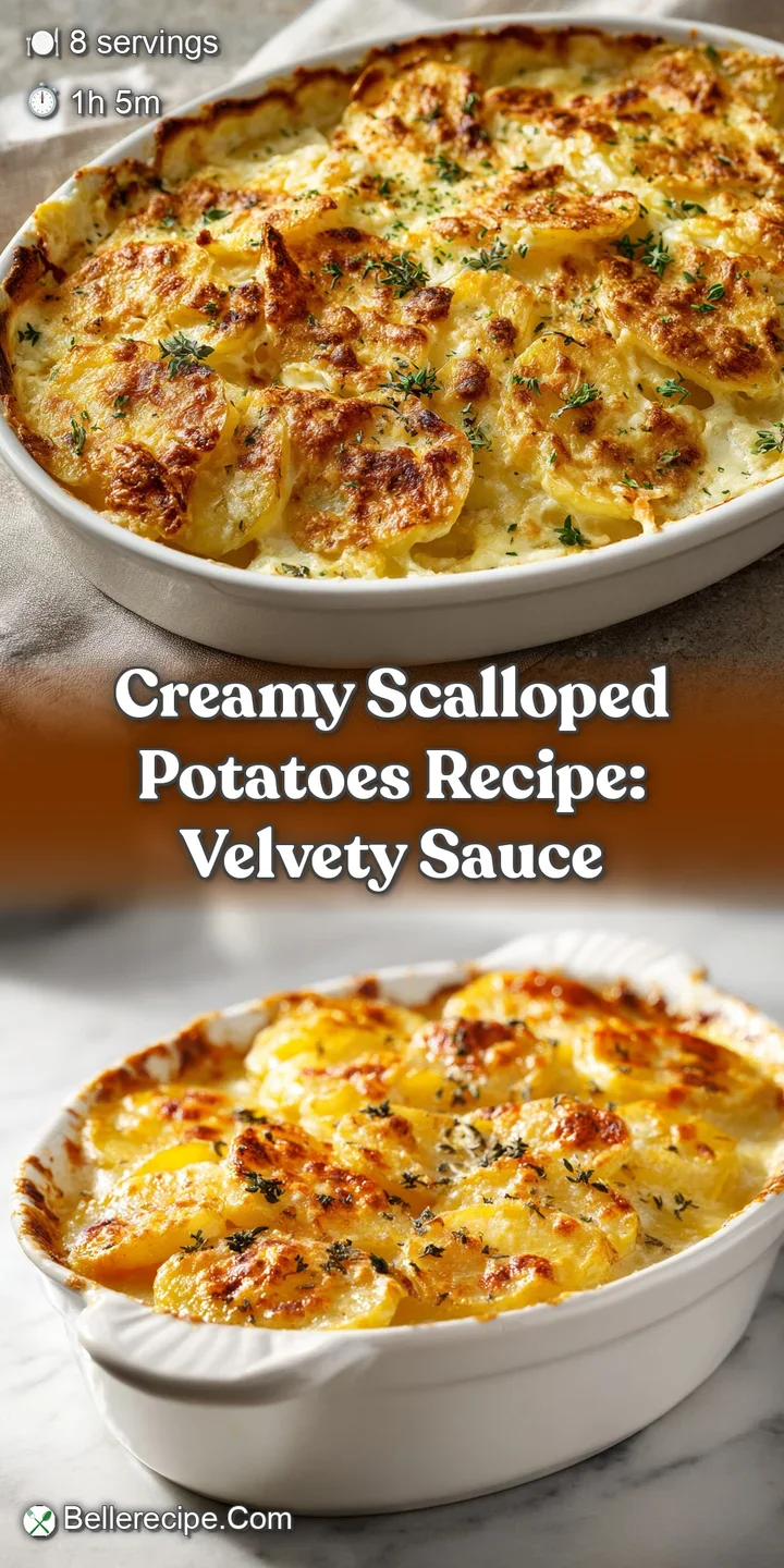 Close-up of scalloped potatoes showing creamy, cheesy layers with a slight golden-brown crust, hinting at the dish's warmth.