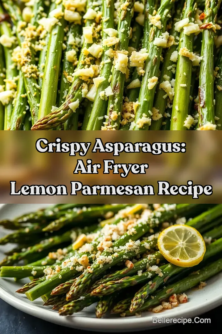 Crispy Asparagus: Air Fryer Lemon Parmesan Recipe : PIN FOR LATER Crispy Asparagus: Air Fryer Lemon Parmesan Recipe