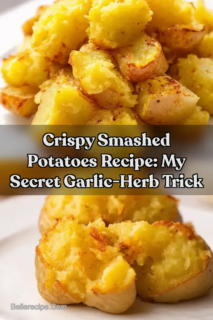 Crispy Smashed Potatoes Recipe: My Secret Garlic-Herb Trick : PIN FOR LATER Crispy Smashed Potatoes Recipe: My Secret Garlic-Herb Trick