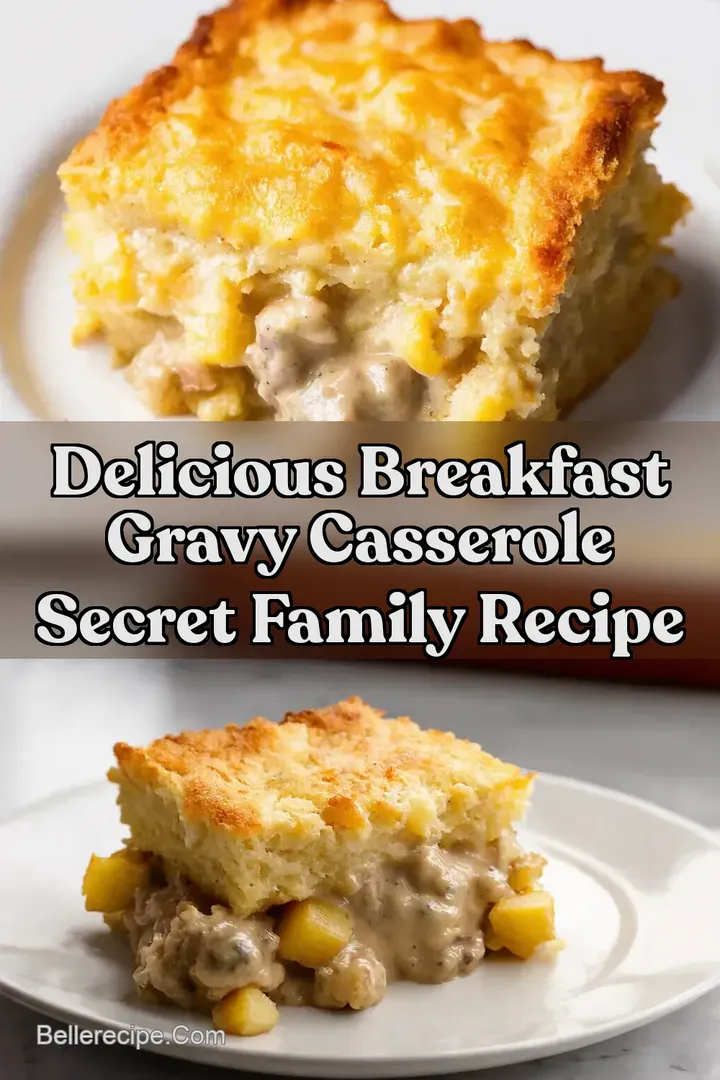Delicious Breakfast Gravy Casserole Secret Family Recipe : PIN FOR LATER Delicious Breakfast Gravy Casserole Secret Family Recipe