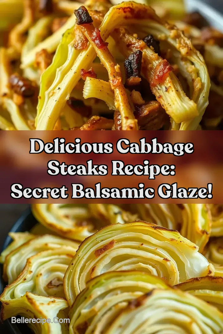 Delicious Cabbage Steaks Recipe: Secret Balsamic Glaze! : PIN FOR LATER Delicious Cabbage Steaks Recipe: Secret Balsamic Glaze!