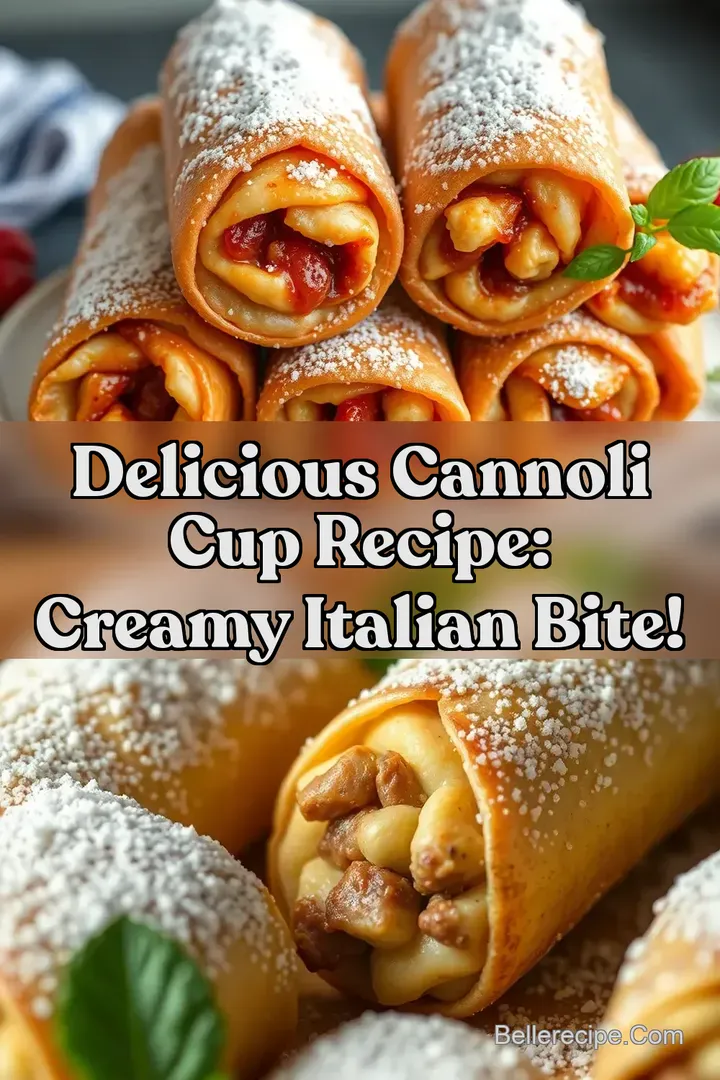 Delicious Cannoli Cup Recipe: Creamy Italian Bite!