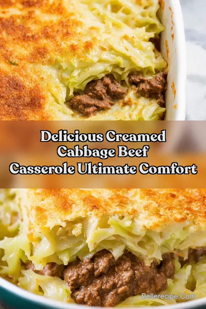 Delicious Creamed Cabbage Beef Casserole Ultimate Comfort : PIN FOR LATER Delicious Creamed Cabbage Beef Casserole Ultimate Comfort