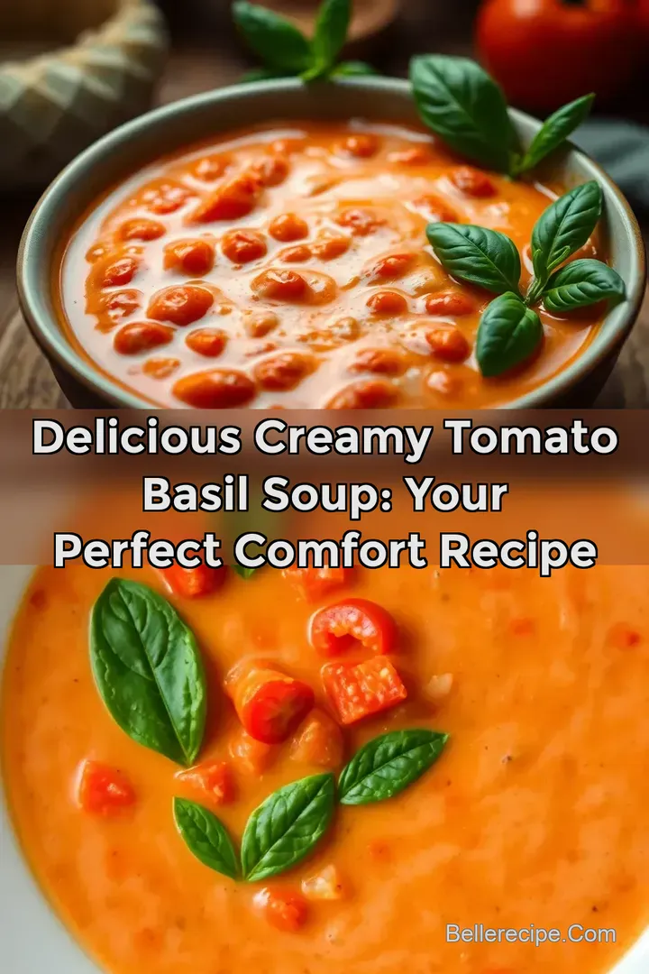 Delicious Creamy Tomato Basil Soup: Your Perfect Comfort Recipe
