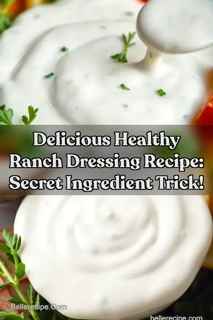 Delicious Healthy Ranch Dressing Recipe: Secret Ingredient Trick!
