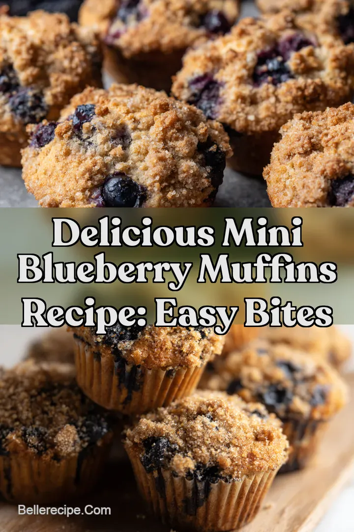 Delicious Mini Blueberry Muffins Recipe: Easy Bites : PIN FOR LATER Delicious Mini Blueberry Muffins Recipe: Easy Bites