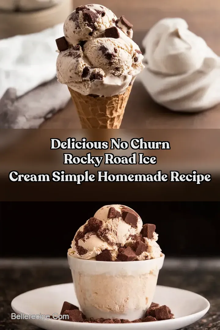 Delicious No Churn Rocky Road Ice Cream Simple Homemade Recipe