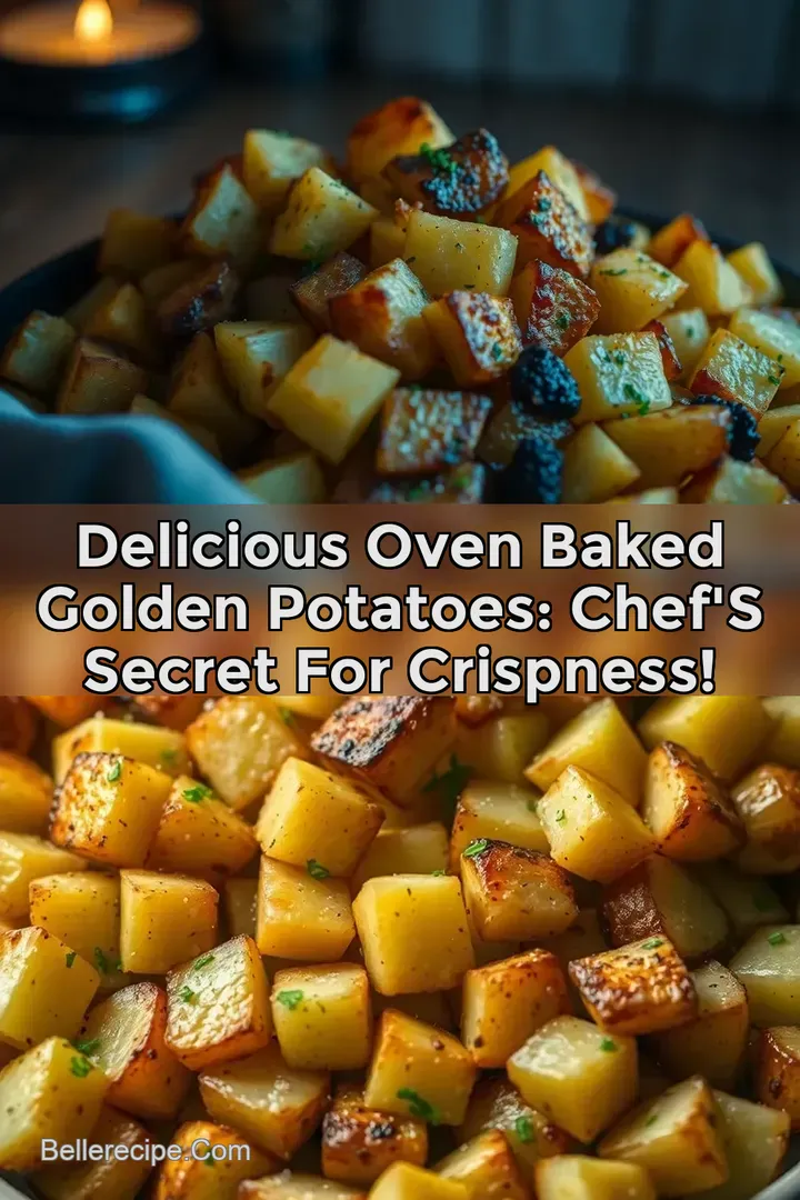 Delicious Oven Baked Golden Potatoes: Chef s Secret For Crispness!