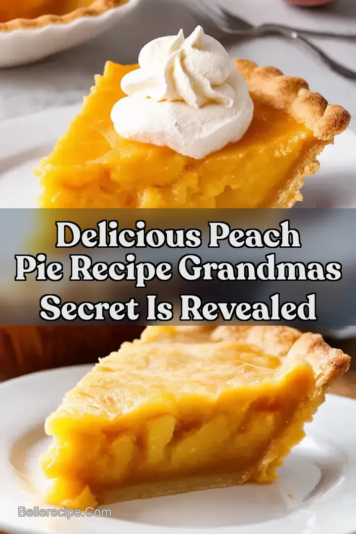 Delicious peach pie recipe Grandmas Secret is revealed