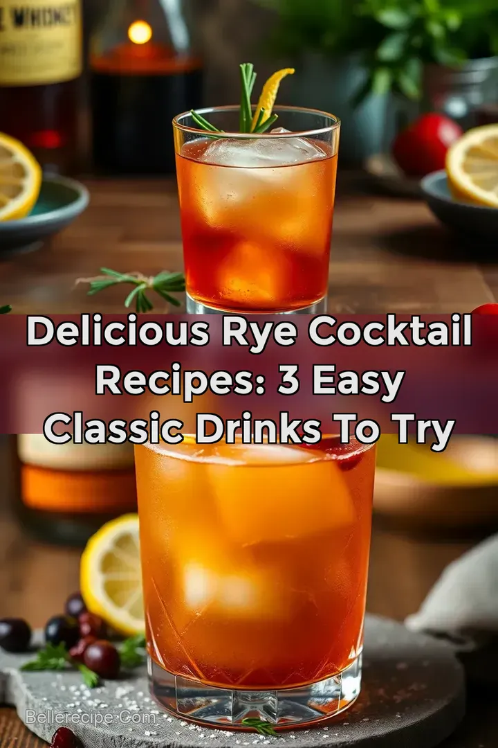 Delicious Rye Cocktail Recipes: 3 Easy Classic Drinks to Try