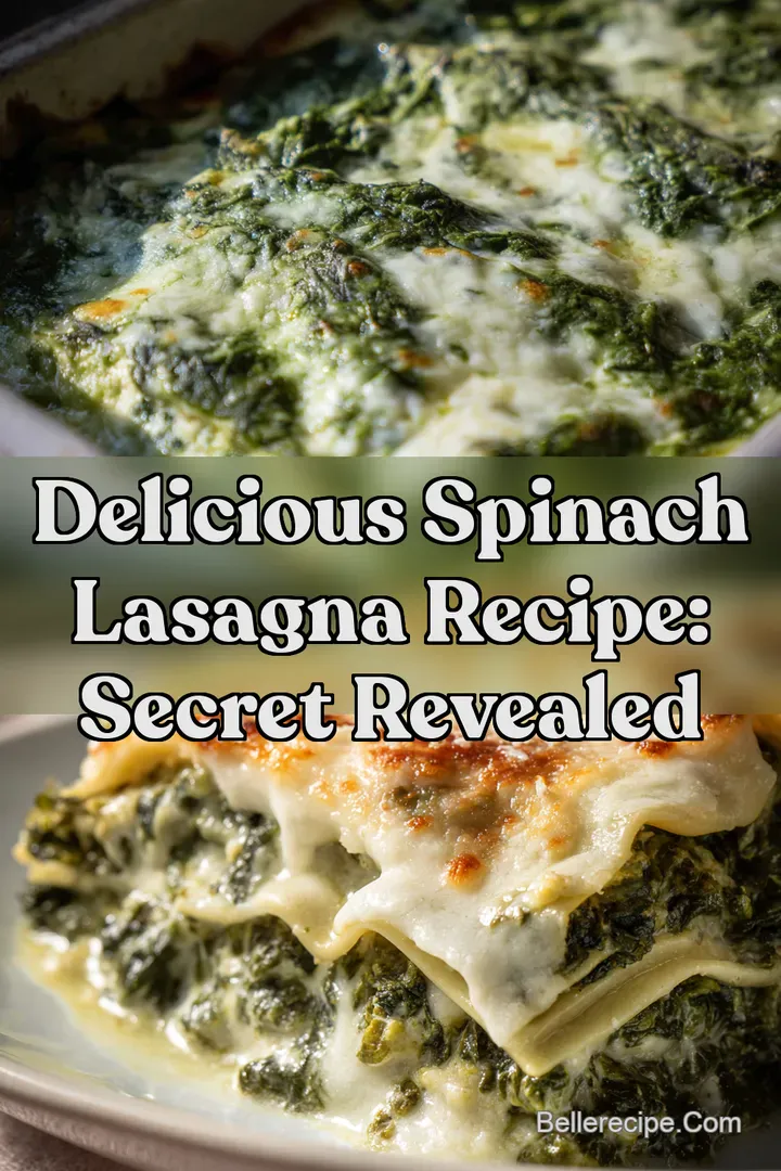 Delicious Spinach Lasagna Recipe: Secret Revealed : PIN FOR LATER Delicious Spinach Lasagna Recipe: Secret Revealed