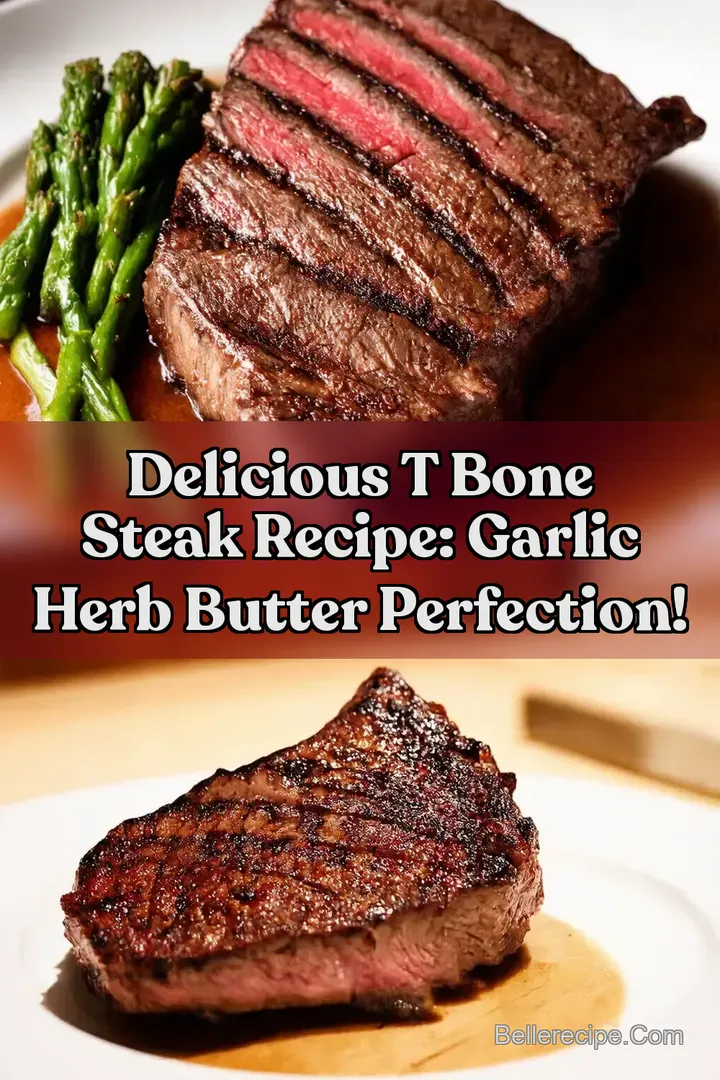 Delicious T Bone Steak Recipe: Garlic Herb Butter Perfection! : PIN FOR LATER Delicious T Bone Steak Recipe: Garlic Herb Butter Perfection!