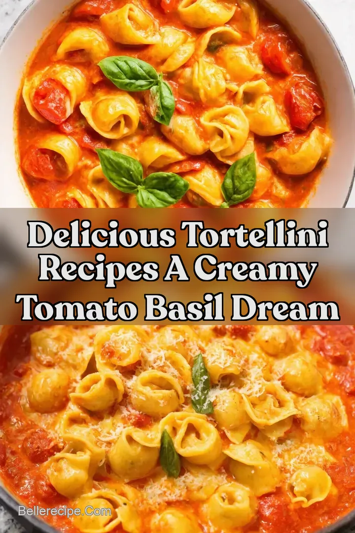 Delicious Tortellini Recipes A Creamy Tomato Basil Dream : PIN FOR LATER Delicious Tortellini Recipes A Creamy Tomato Basil Dream