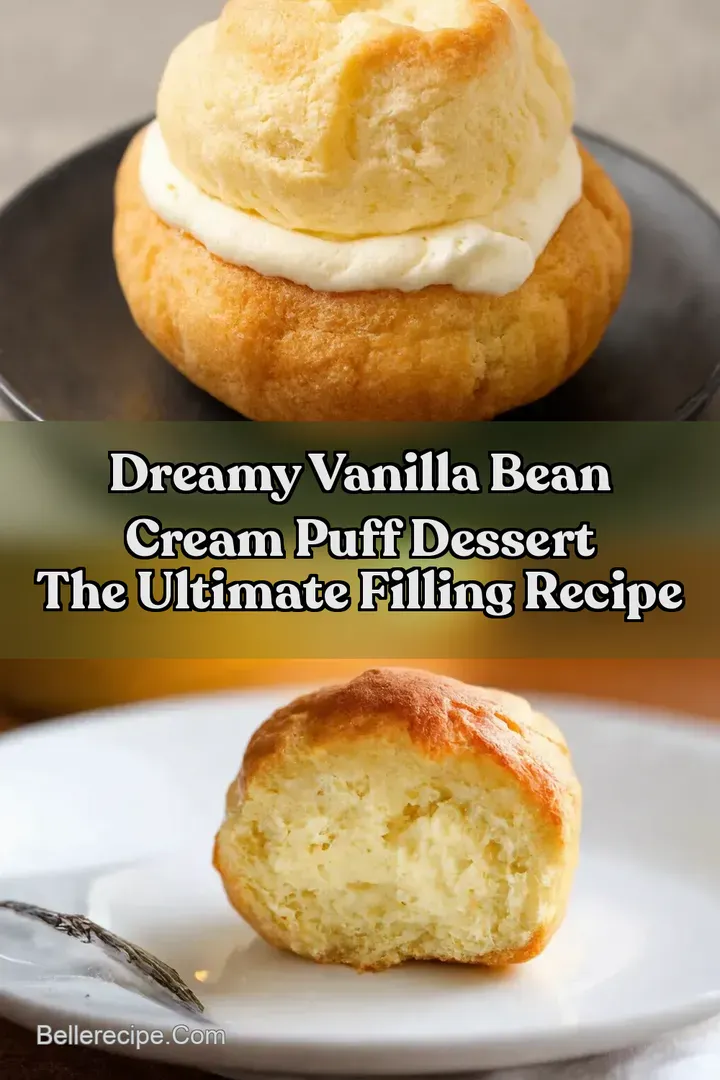Dreamy Vanilla Bean Cream Puff Dessert The Ultimate Filling Recipe : PIN FOR LATER Dreamy Vanilla Bean Cream Puff Dessert The Ultimate Filling Recipe