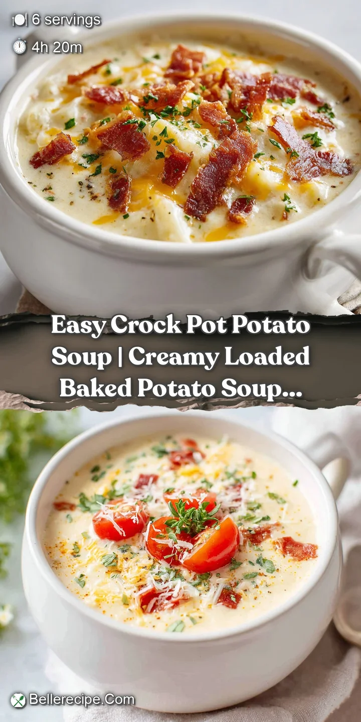 Close-up of a steaming bowl of velvety potato soup, rich and comforting with visible chunks of potato.