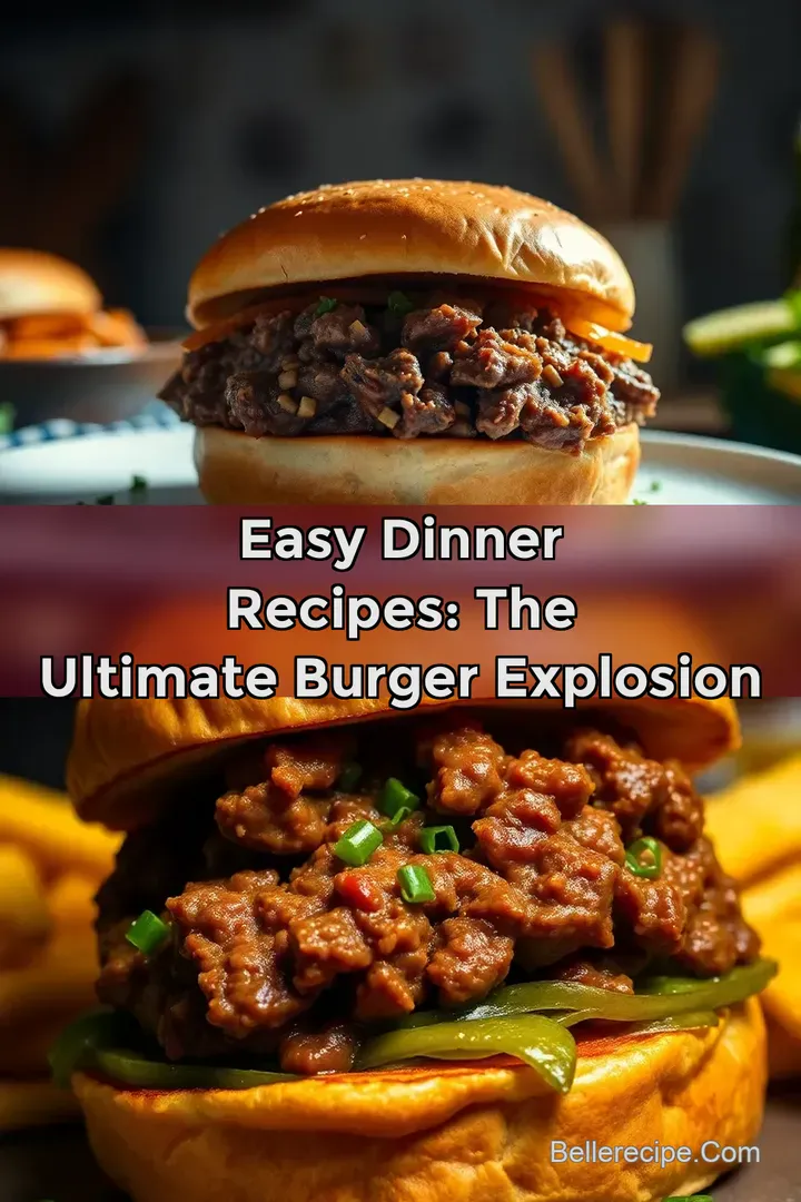 Easy Dinner Recipes: The Ultimate Burger Explosion