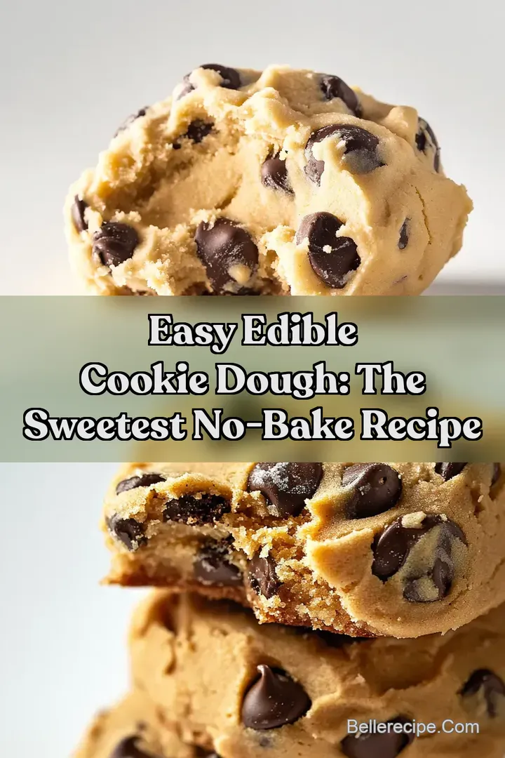 Easy Edible Cookie Dough: The Sweetest No-Bake Recipe