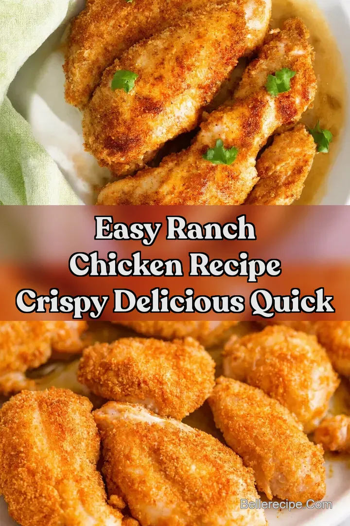 Easy Ranch Chicken Recipe Crispy Delicious Quick : PIN FOR LATER Easy Ranch Chicken Recipe Crispy Delicious Quick